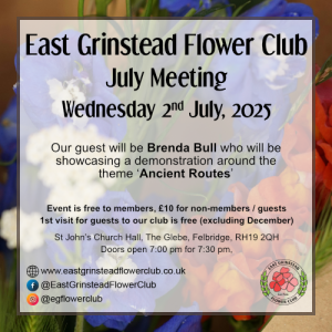 East Grinstead Flower Club - July 2025