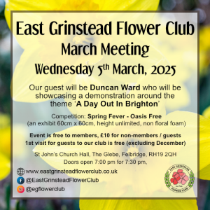 East Grinstead Flower Club - March 2025